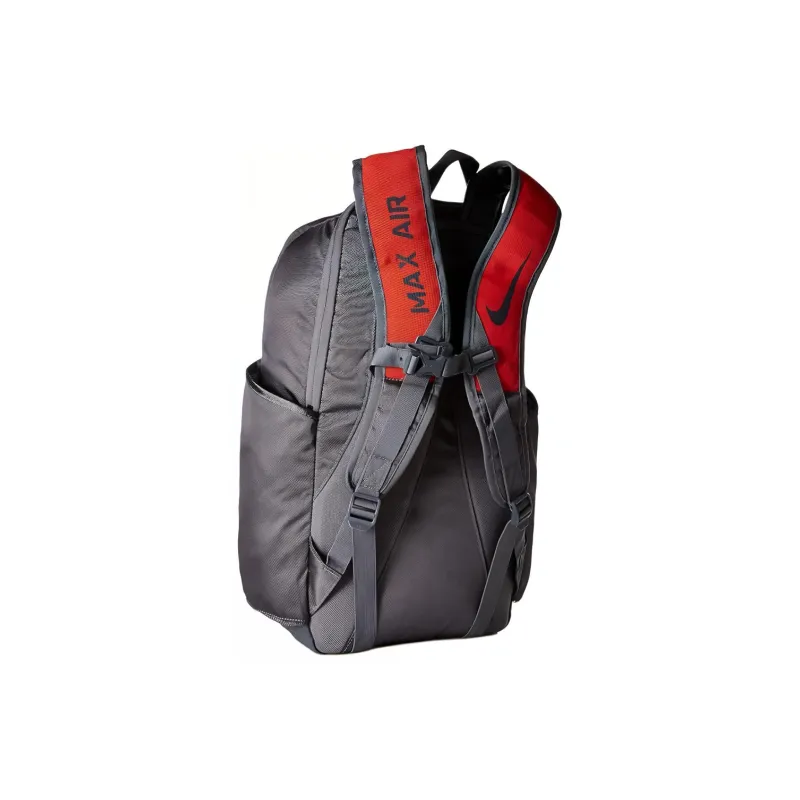 Nike Synthetic Material Backpack Regular Unisex Dark Gray & Orange & Metallic Silver-1