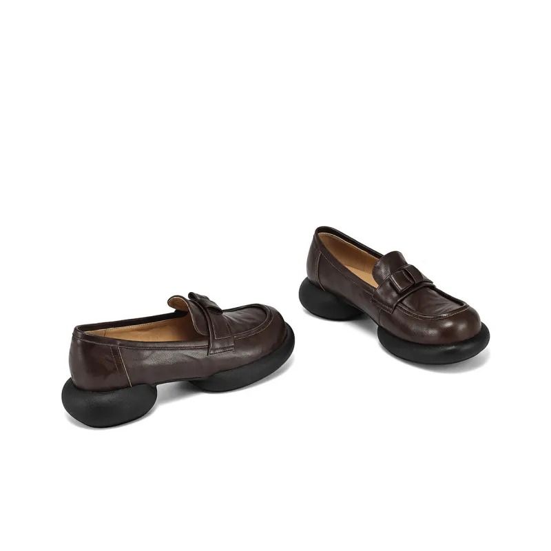 XICUNMINGWU Loafers Women's Black/Dark Brown-9