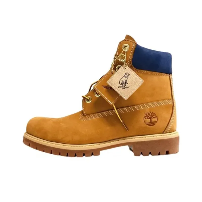 Victor Victor x Timberland PREMIUM Ankle Boots Low Heel Unisex Blue-0