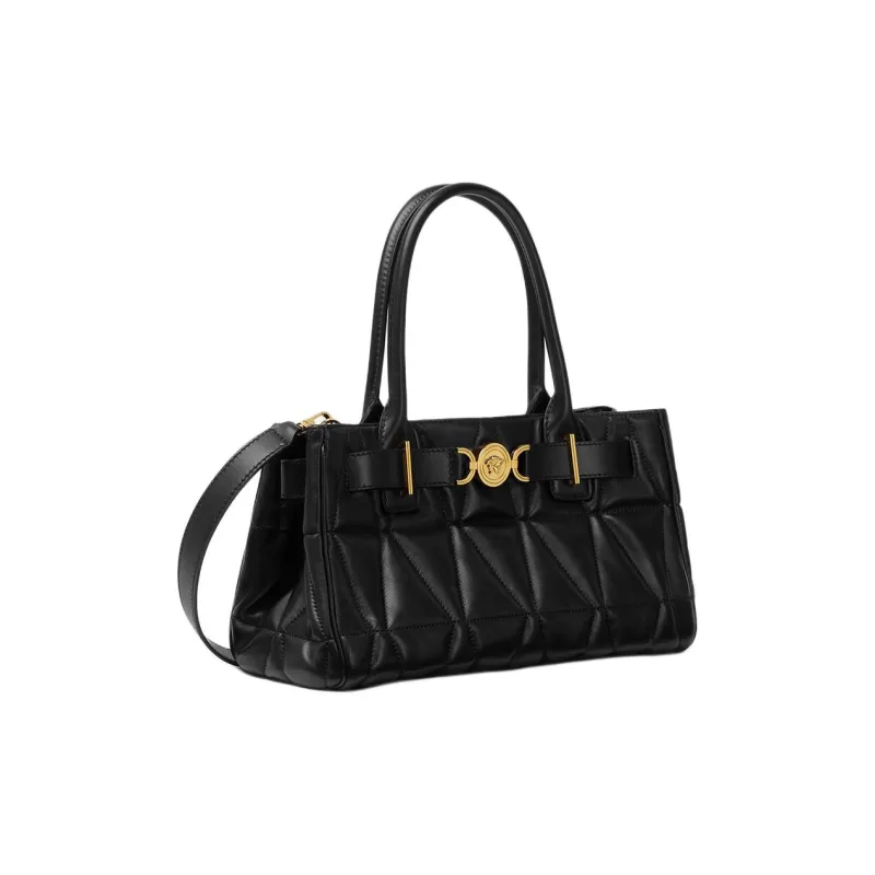 VERSACE Medusa '95 Lambskin Tote Bag Shopping Bag Shoulder Bag Handbag Medium Size Women's Black-1