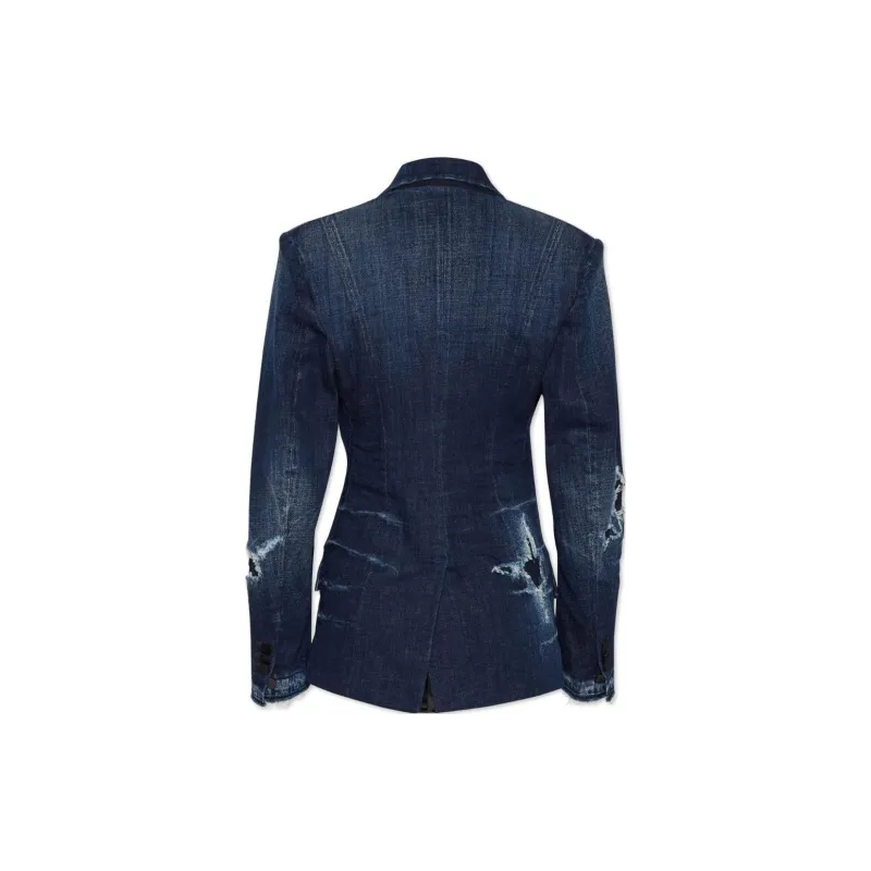 DSQUARED2 Distressed Denim Blazer-1