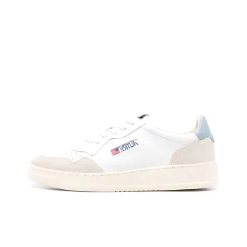 AUTRY Medalist Leather Low White Silver Blue Beige Women's