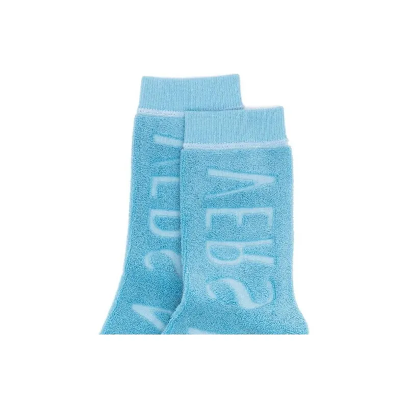 VERSACE Mid-Calf Socks Unisex Blue-1
