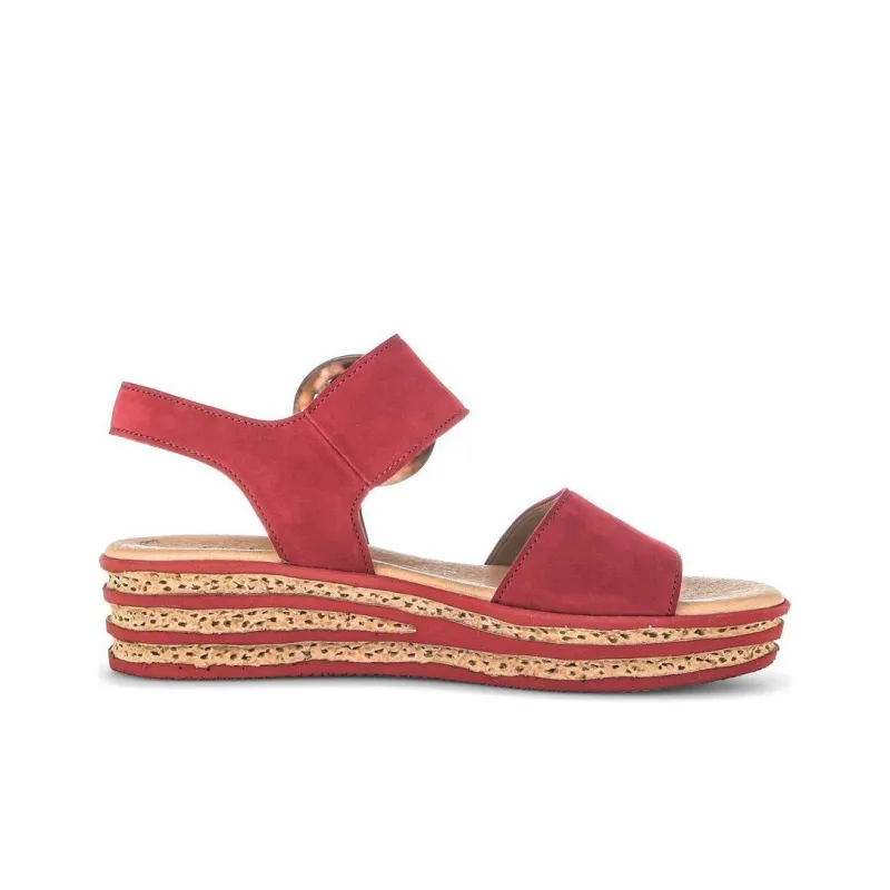 Gabor Fashion Strap Sandals 4.5cm Women's Red-2