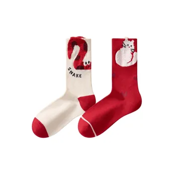 Temooues Mid Calf Socks Women's Combo Set