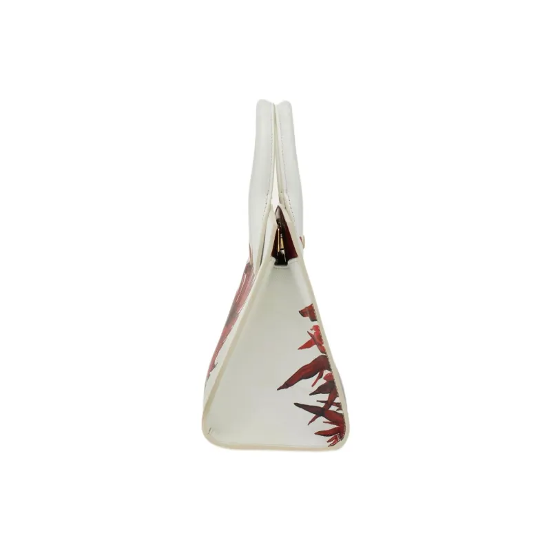 FERRAGAMO Studio Calfskin One Shoulder Handbags Small Size Women's White & Red-1