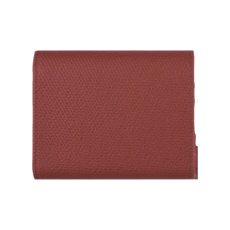 LONGCHAMP Le Roseau Cow Leather Wallet Women's Chestnut-1