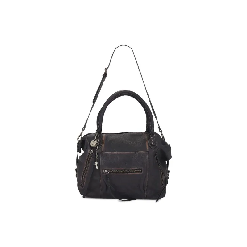 FREE PEOPLE Leather One Shoulder Handbags Small Size Women's Dark Gray-1
