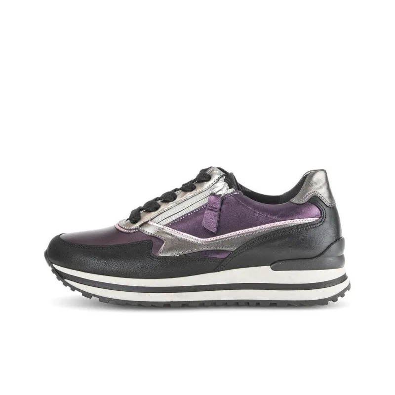 Gabor Comfort Low-Top Casual Shoes Women's Black Purple-0
