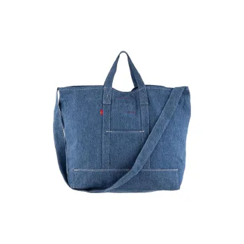 Levi's Cotton Tote Bag Shopping Bag Handbag Shoulder Bag Crossbody Bag Regular Unisex Denim Blue