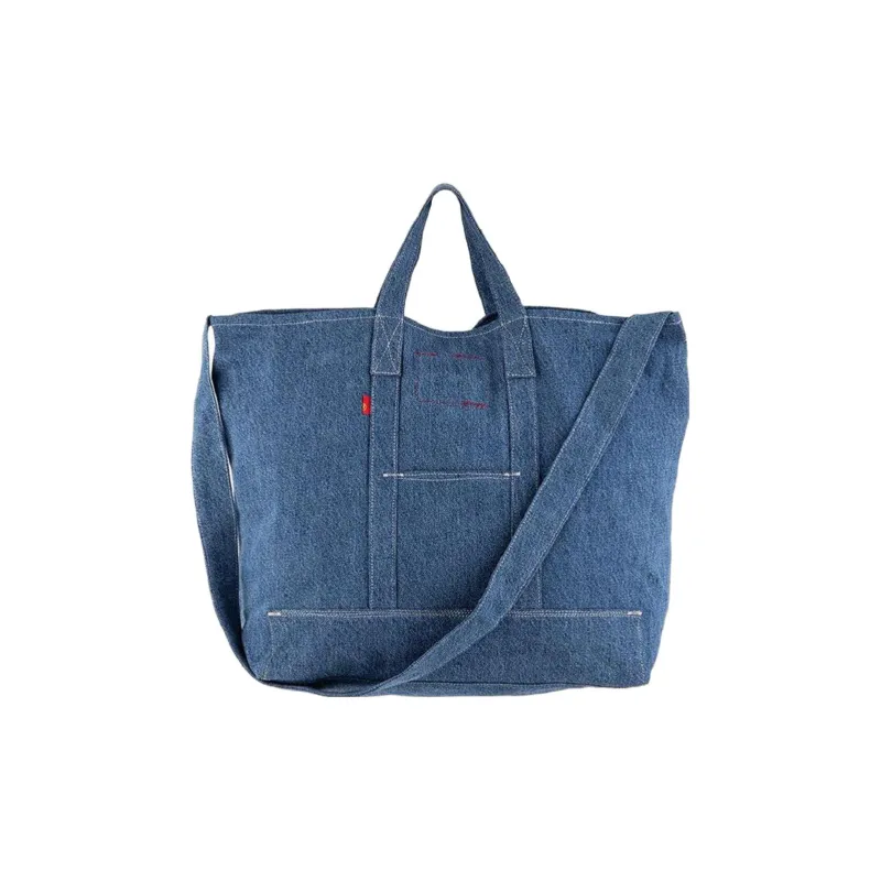 Levi's Cotton Tote Bag, Shopping Bag, Handbag, Shoulder Bag, Crossbody Bag Regular Unisex Denim Blue-0