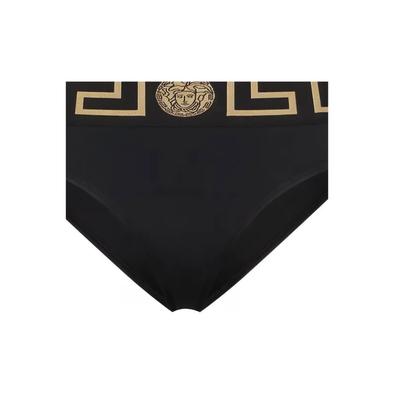 VERSACE Greca Border Bikini Bottom 'Black'-2