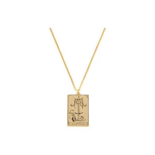 Fable Hand-Drawn Enamel 22k Gold-Plated Brass Alloy Silver-Plated Gold-Plated Necklaces Women's Gold