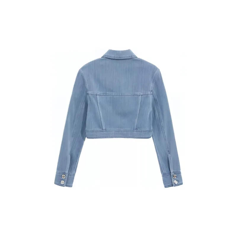 Bebe SS24 Denim Jacket Women's Denim Blue-1