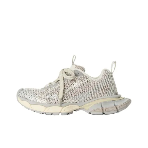 Balenciaga 3XL Fishnet Low Top Chunky Sneakers Men's Gray