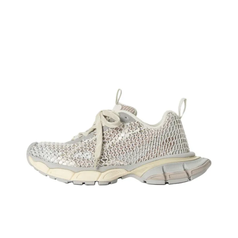 Balenciaga 3XL Fishnet Low Top Chunky Sneakers Men's Gray-0