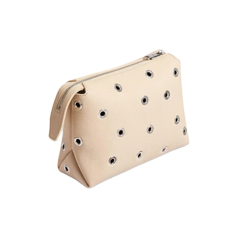 KHAITE Litchi Grain Calfskin Clutch Women's Deep Ivory-1
