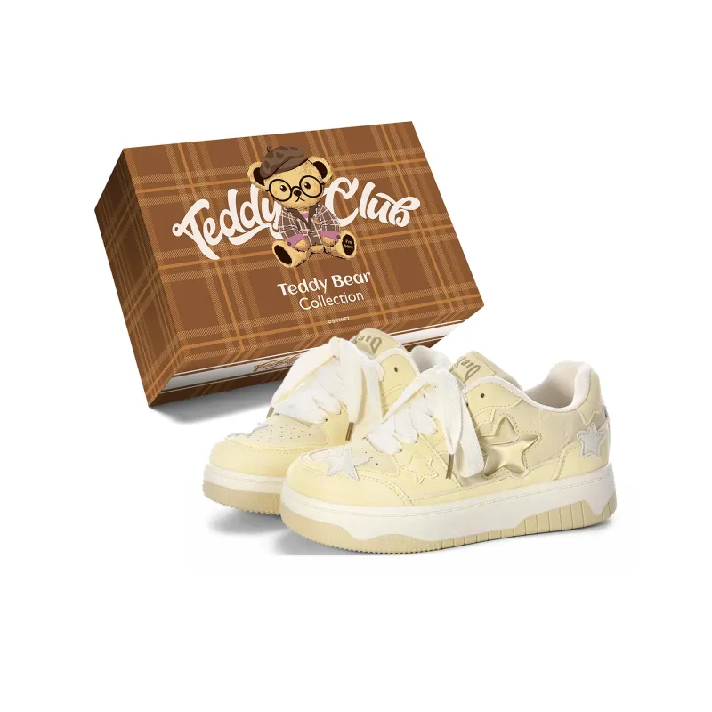 Teddy Bear Collection Slip Resistant, Abrasion Resistant, Lightweight, Breathable Low Top Skateboard Shoes Women's-0
