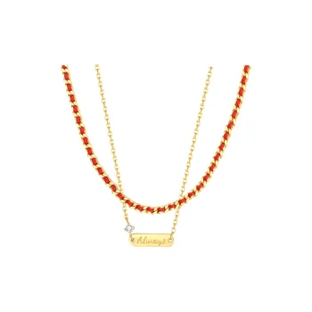 CHOW TAI SENG Campus Love Series S925 Silver Necklaces Women's
