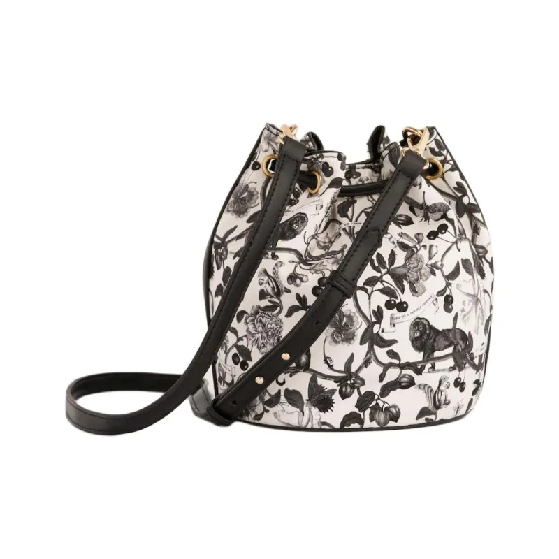 Fable Cotton Bucket Bag, Shoulder Bag Women's Black-3