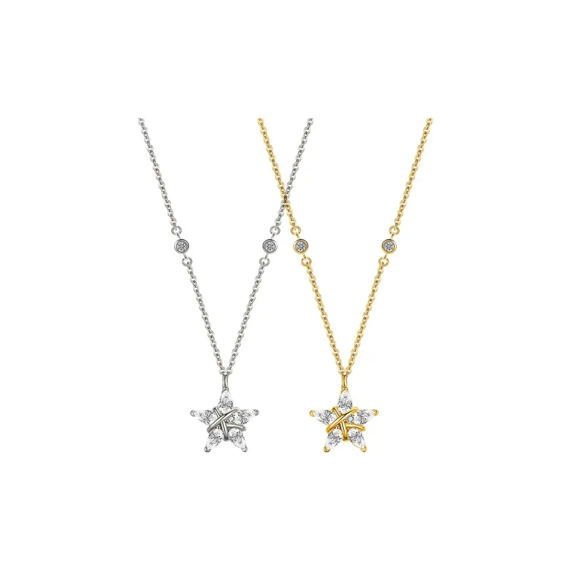 VIGG S925 Silver Necklaces Unisex Gold-4