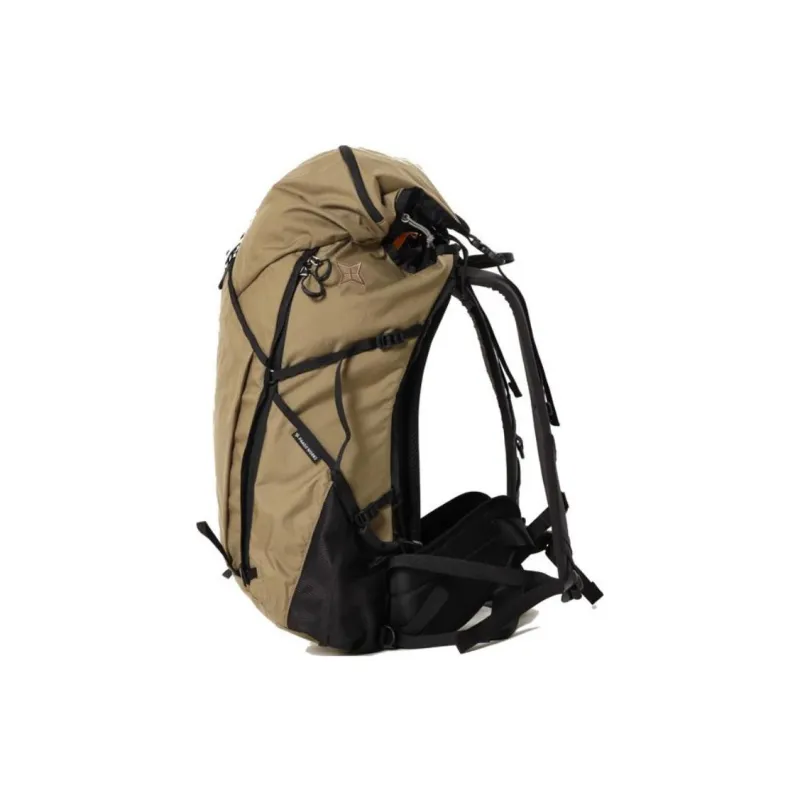 PAAGO WORKS Nylon Backpack Unisex Dark Beige-2