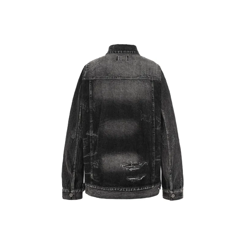 UNDERWATER Denim Jacket Unisex Dusty Black-1