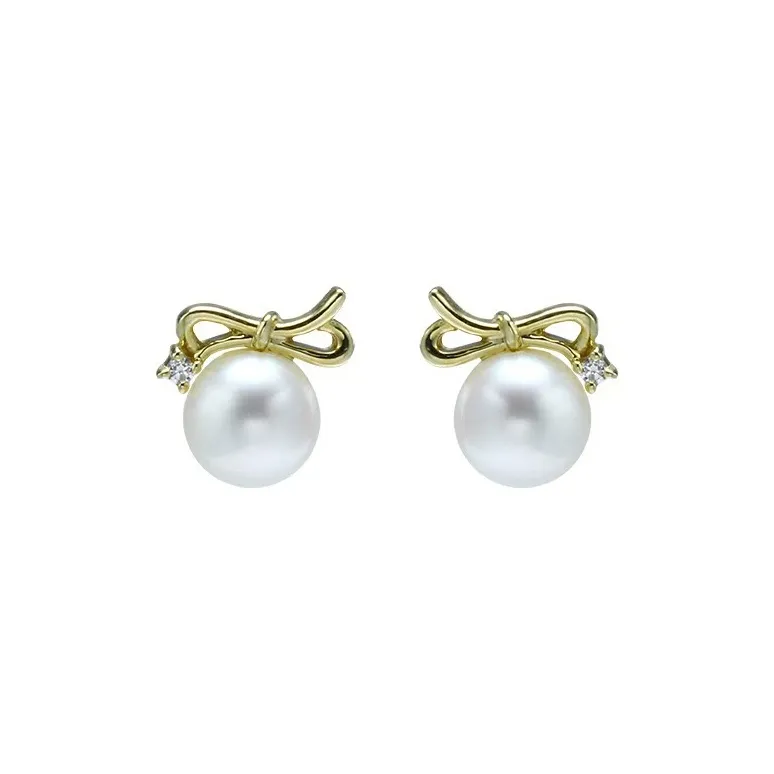 Kim Heng Hee 9K Gold Stud Earrings Women's-0