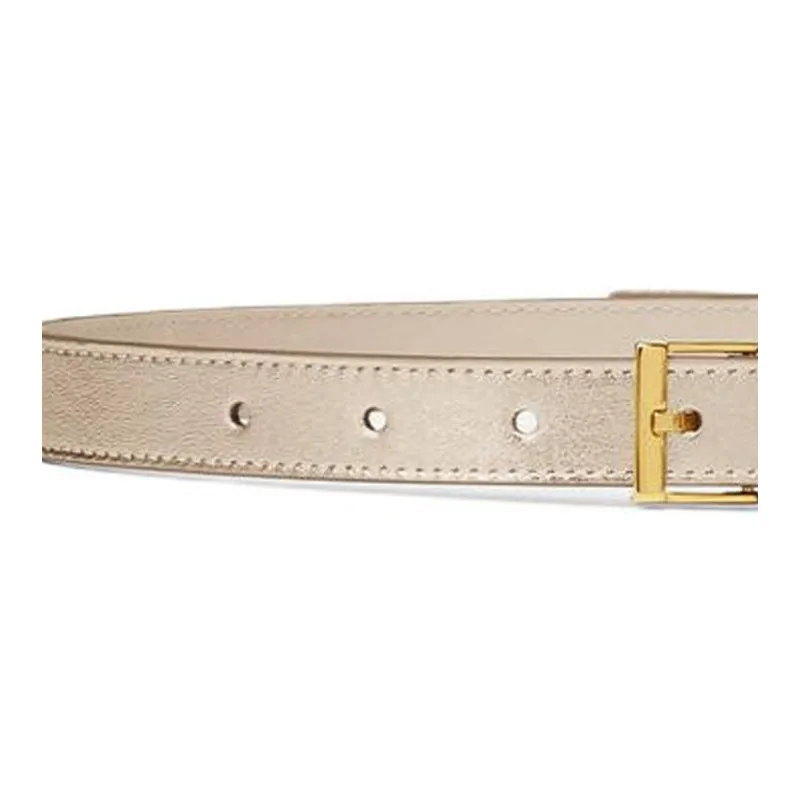 VERSACE Metal Leather Belts Kids' Gold Width: 2cm-2