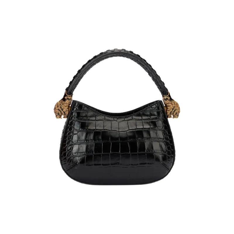 Roberto Cavalli Leather Handbag Medium Size Women's Black-3