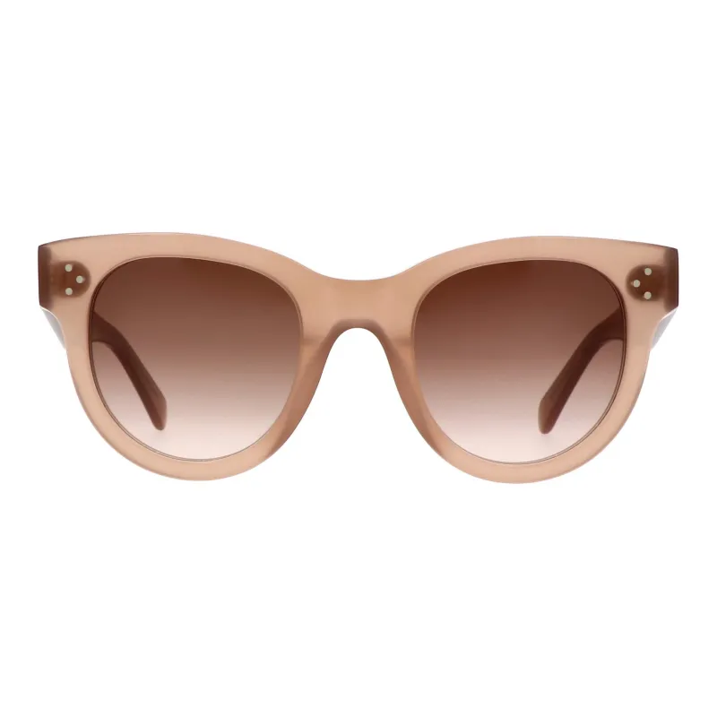 CELINE Acetate Irregular Shape Sunglasses Women's Umber-1