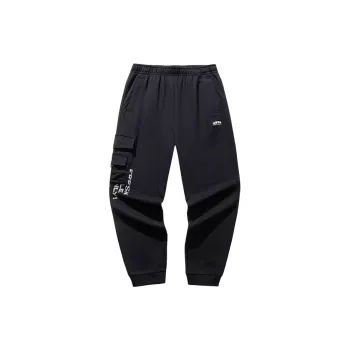 Anta Sports Lifestyle Collection Lifestyle Collection Knitted Sports Pants Men's Basic Black