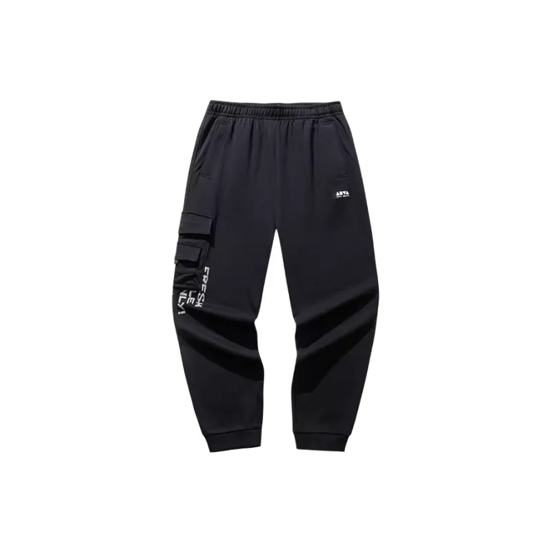 Anta Sports Lifestyle Collection Lifestyle Collection Knitted Sports Pants Men's Basic Black-0