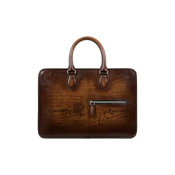 BERLUTI Leather Briefcases Mini Men's Brown