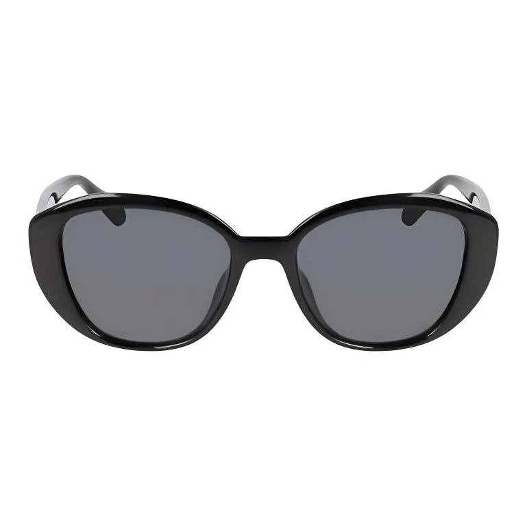 FERRAGAMO Plate Frame Cat Eye Sunglasses Women's Black-1