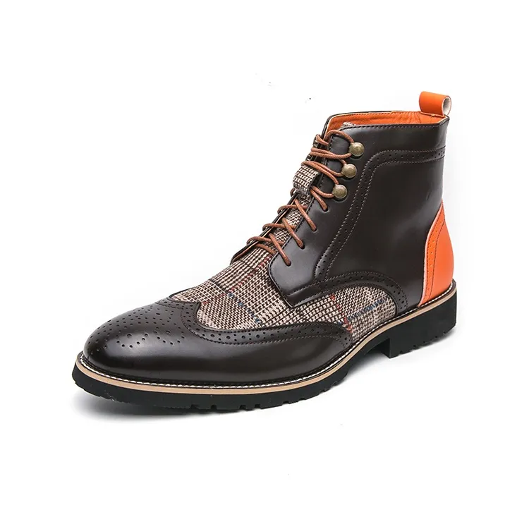 Jerden Smith Work Boots Men High Top Black/Brown-6