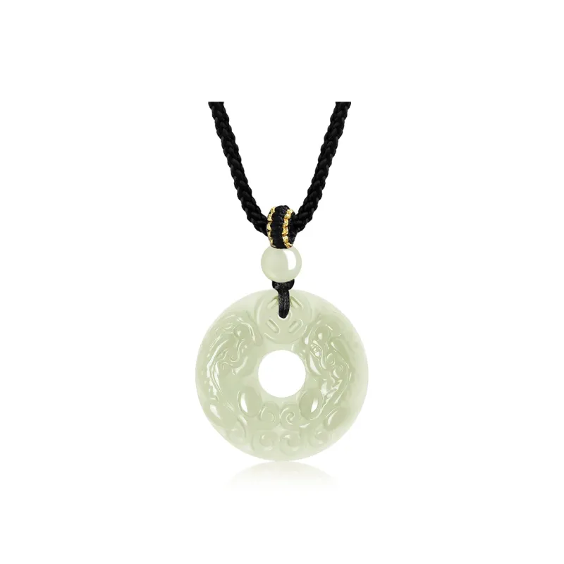 Zheng Baifu Hetian Jade Necklaces White Jade/Pale Greenish White Jade Unisex-0