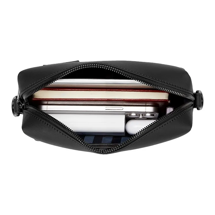 PIERRE CARDIN Nylon Shoulder Bag, Crossbody Bag Trumpets Men's Black-3