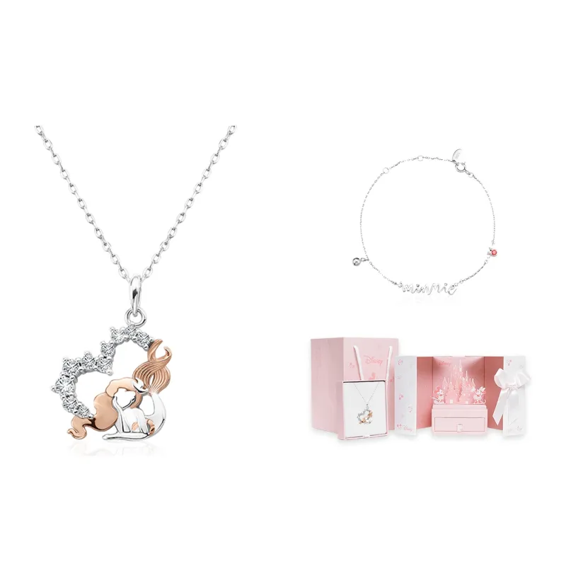 Disney Princess S925 Silver Necklaces Women's-15
