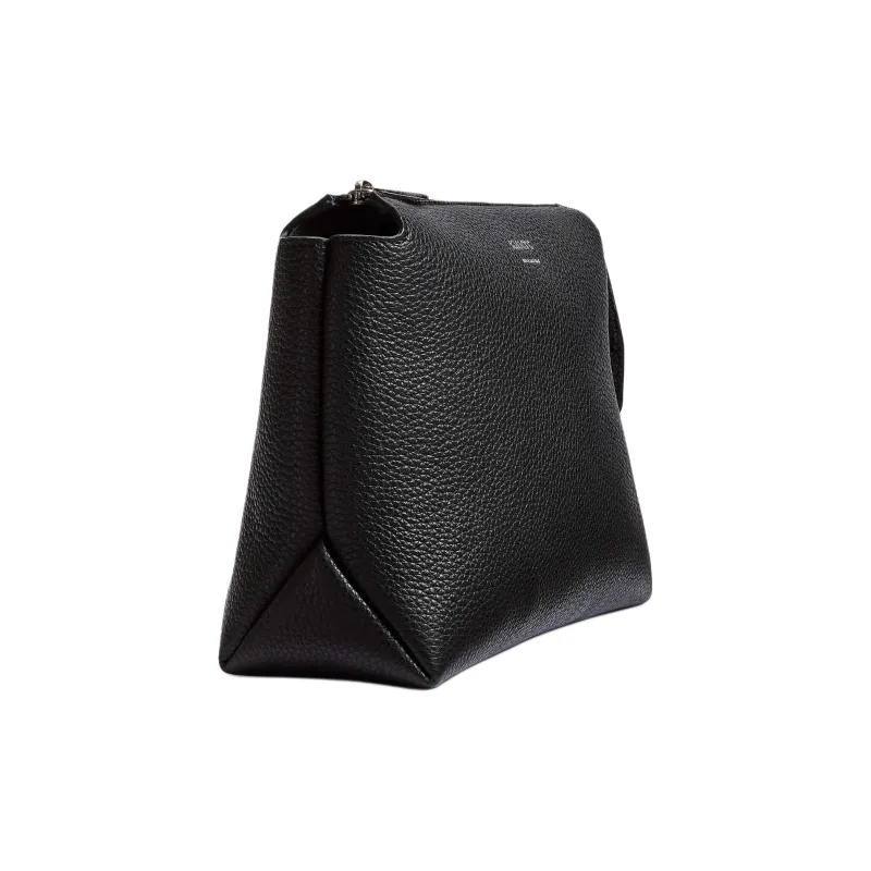 KHAITE Litchi Grain Calfskin Clutch Women's Black-1