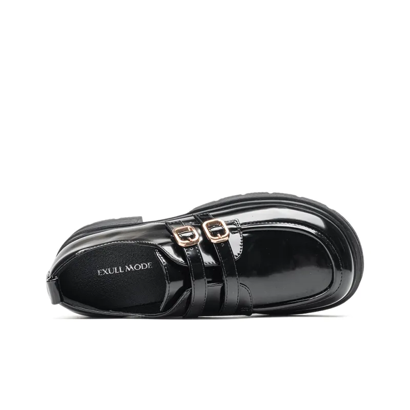 EXULL Q Loafers 5cm Women's Black-3