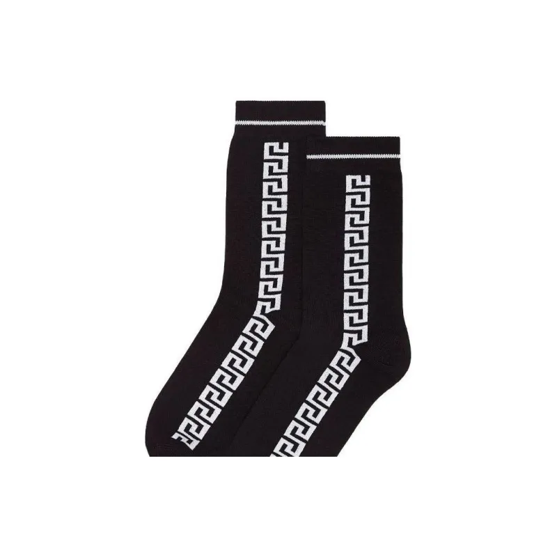 VERSACE Mid-Calf Socks Men's 1 Pack Black-1