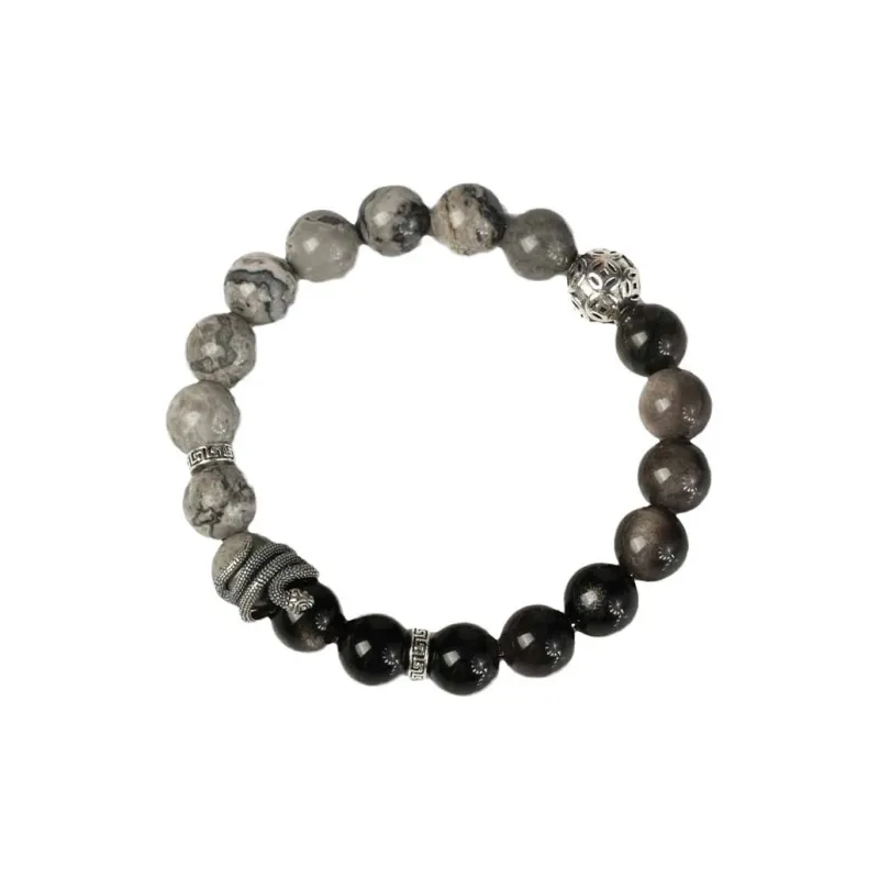 Tinessy Obsidian Bracelets Unisex-3