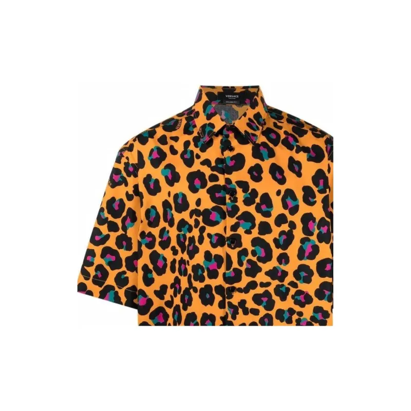 VERSACE Shirts Men Orange-4