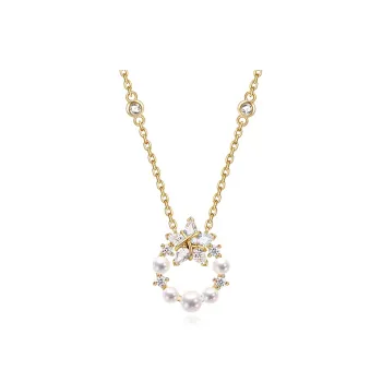 FANCI S925 Silver Set With Gemstones Necklaces Women's