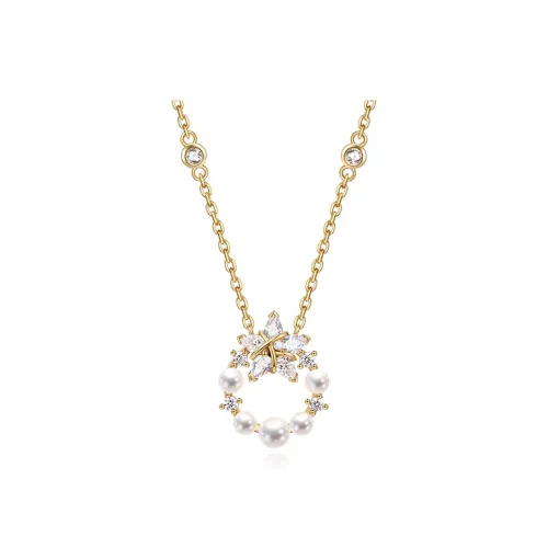 FANCI S925 Silver Set With Gemstones Necklaces Women's