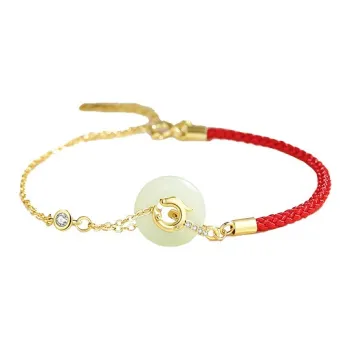 Andaozi Hetian Jade Pale Greenish White Jade Unisex