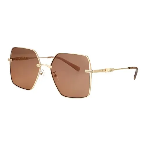 MICHAEL KORS Acetate Oval Sunglasses Womens Brown