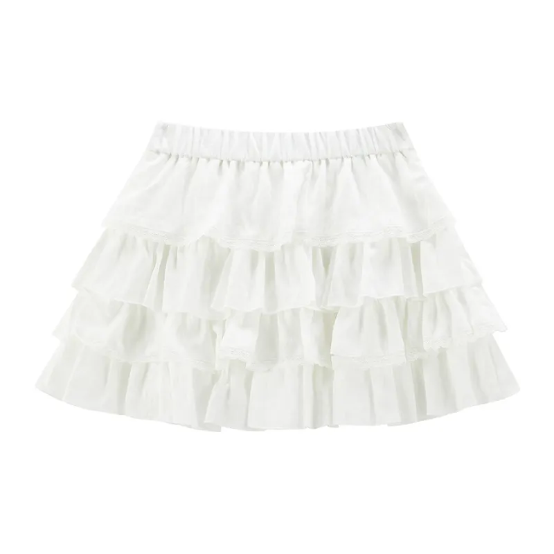 LEDIN Casual Short Skirts Women's Mist White-1