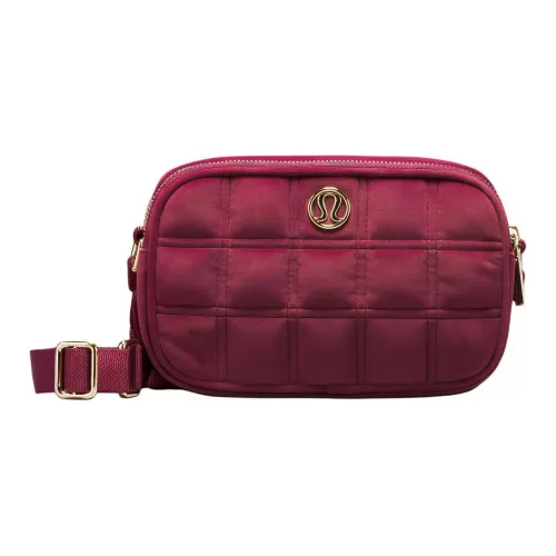 Lululemon Fleece Fabric Camera Bag, Shoulder Bag, Crossbody Bag Regular Women's Burgundy
